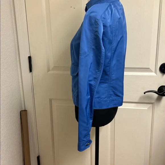 CARLISLE Blue Moto zippered jacket with pockets, Size 4, Excellent condition - Picture 11 of 14